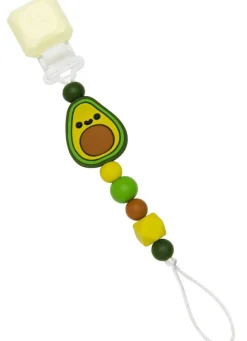 Loulou Lollipop Darling Pacifier Clip - Avocado