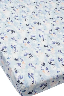 Loulou Lollipop Fitted Crib Sheet - Ink Floral