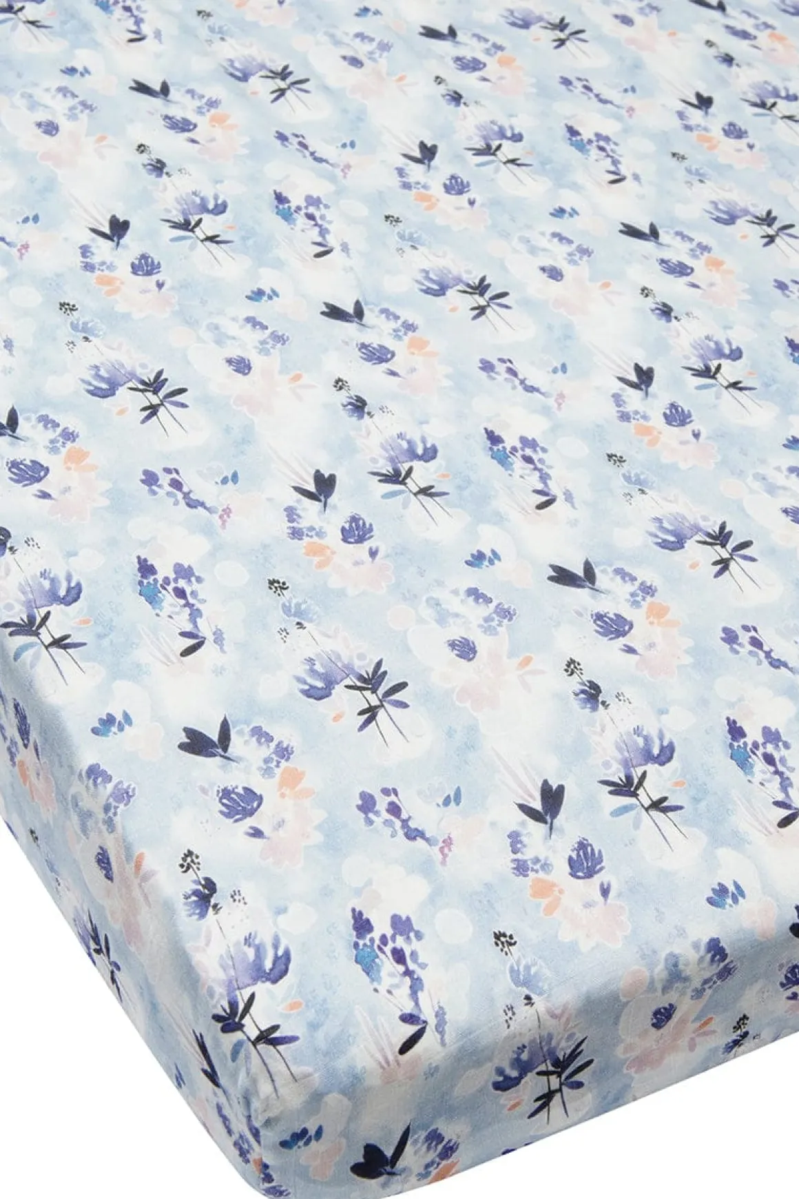 Loulou Lollipop Fitted Crib Sheet - Ink Floral