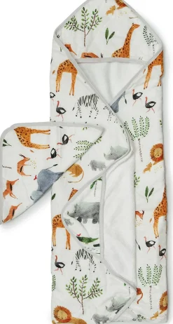 Loulou Lollipop Hooded Towel Set - Safari