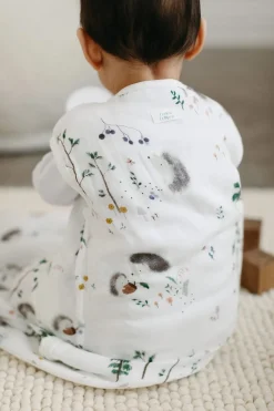 Loulou Lollipop Lightweight Muslin Sleep Bag, 6-18 m - Hedgehogs
