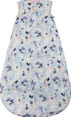 Loulou Lollipop Lightweight Muslin Sleep Bag, 6-18 m - Ink Floral