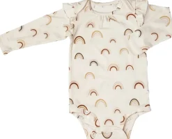 Loulou Lollipop Long Sleeve Bodysuit in TENCEL - Canyon Rainbow (0-3 M)