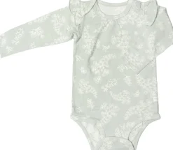 Loulou Lollipop Long Sleeve Bodysuit in TENCEL - Fern (0-3 M)