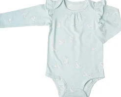 Loulou Lollipop Long Sleeve Bodysuit in TENCEL - Peace Dove (0-3 M)