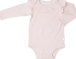 Loulou Lollipop Long Sleeve Bodysuit in TENCEL - Sepia Rose (0-3 M)