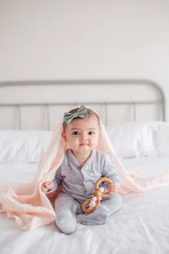 Loulou Lollipop Luxe Muslin Swaddle - Pink Mudcloth