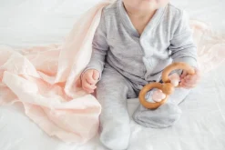 Loulou Lollipop Luxe Muslin Swaddle - Pink Mudcloth