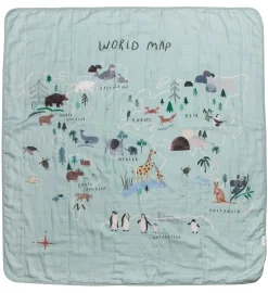 Loulou Lollipop Muslin Quilt - World Map