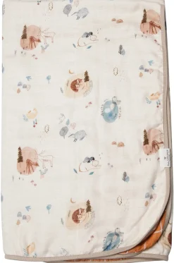 Loulou Lollipop Muslin Quilt Blanket - Cozy Forest