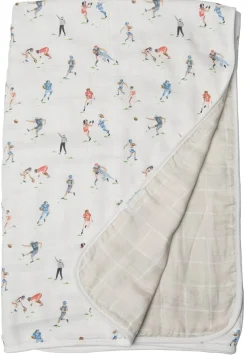 Loulou Lollipop Muslin Quilt Blanket - Football