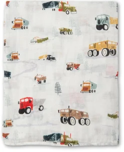 Loulou Lollipop Muslin Swaddle - Happy Trucks