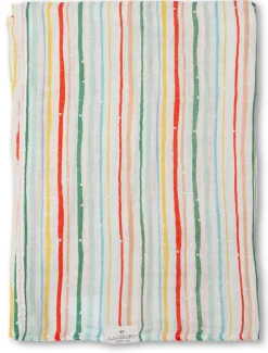 Loulou Lollipop Muslin Swaddle - Holiday Stripes