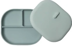 Loulou Lollipop Silicone Divided Plate with Lid - Born To Be Wild - Blue