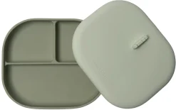 Loulou Lollipop Silicone Divided Plate with Lid - Born To Be Wild - Sage
