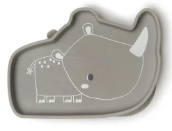 Loulou Lollipop Silicone Snack Plate - Born to be Wild - Rhino