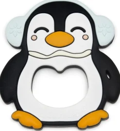 Loulou Lollipop Silicone Teether - Peguin/Black