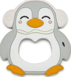 Loulou Lollipop Silicone Teether - Peguin/Grey