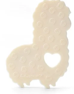 Loulou Lollipop Silicone Teether with Clip - Llama