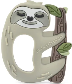 Loulou Lollipop Silicone Teether with Clip - Sloth