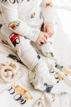 Loulou Lollipop Sleeper - Happy Trucks (0-3 M)