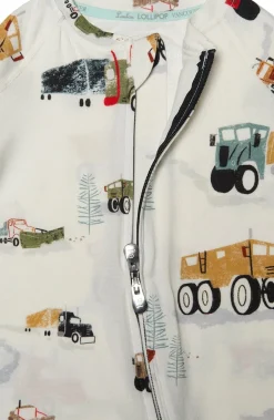 Loulou Lollipop Sleeper - Happy Trucks (0-3 M)