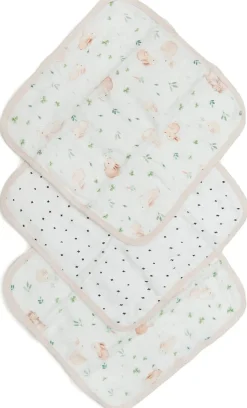 Loulou Lollipop Washcloth 3-Piece Set - Bunny Meadow