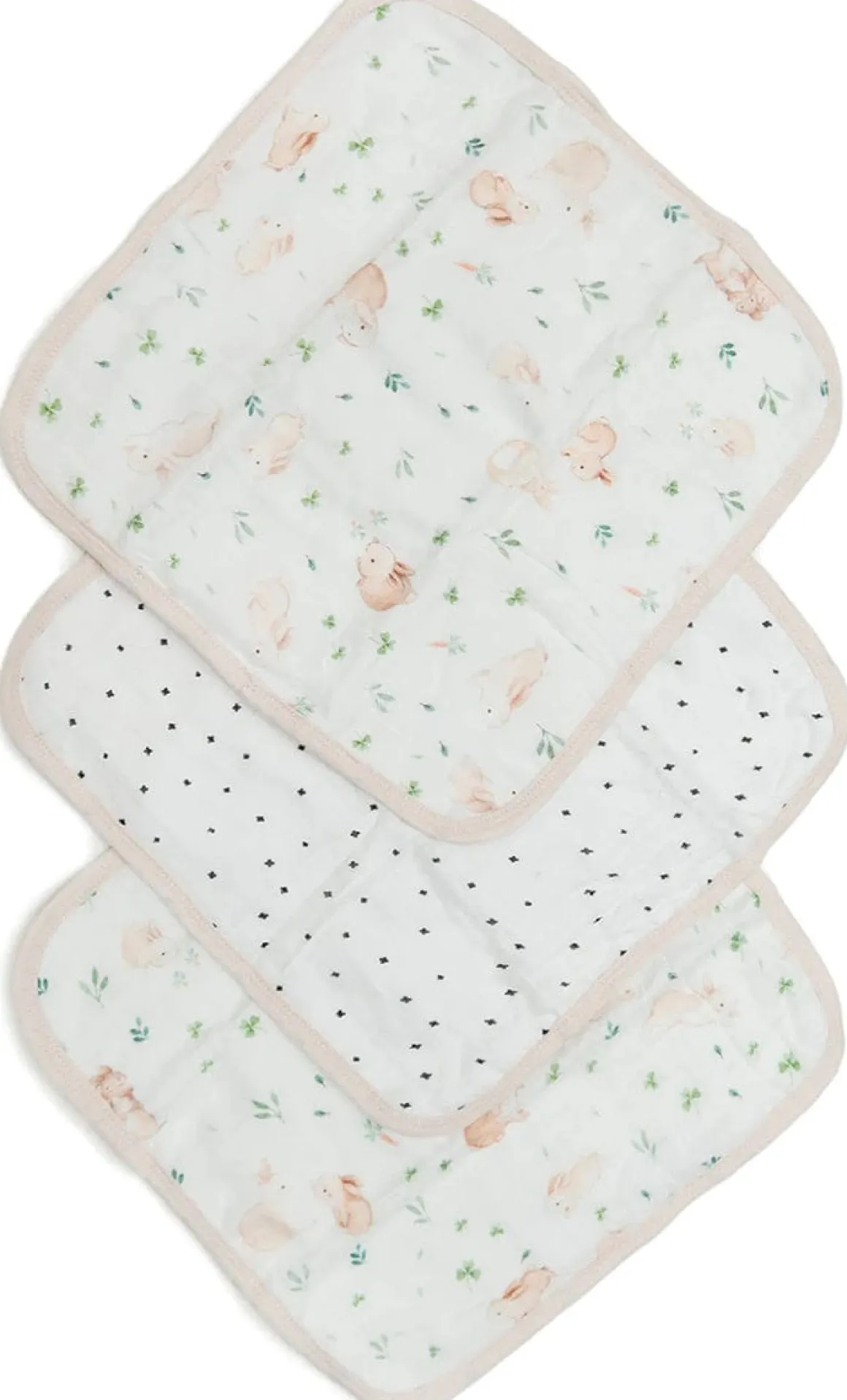 Loulou Lollipop Washcloth 3-Piece Set - Bunny Meadow