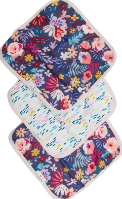Loulou Lollipop Washcloth 3-Piece Set - Dark Field Floral