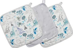 Loulou Lollipop Washcloth 3-Piece Set - Dinosaurs