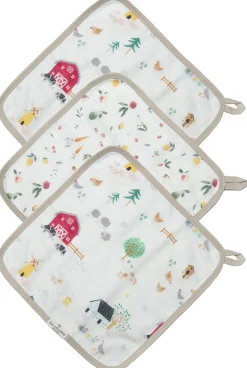 Loulou Lollipop Washcloth 3-Piece Set - Farm Animals
