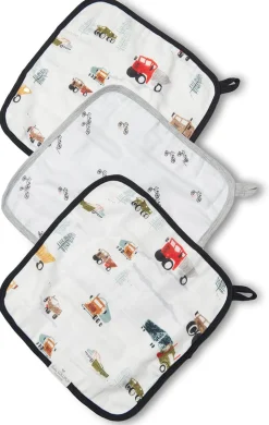 Loulou Lollipop Washcloth 3-Piece Set - Happy Trucks