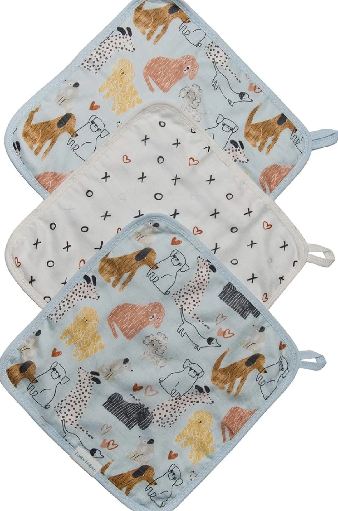 Loulou Lollipop Washcloth 3-Piece Set - Honey Puppies