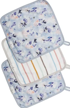 Loulou Lollipop Washcloth 3-Piece Set - Ink Floral