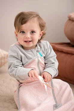Love To Dream Long Sleeve Sleep Bag Original Cotton Moderate, 18-36 M - Stardust Dusty Pink