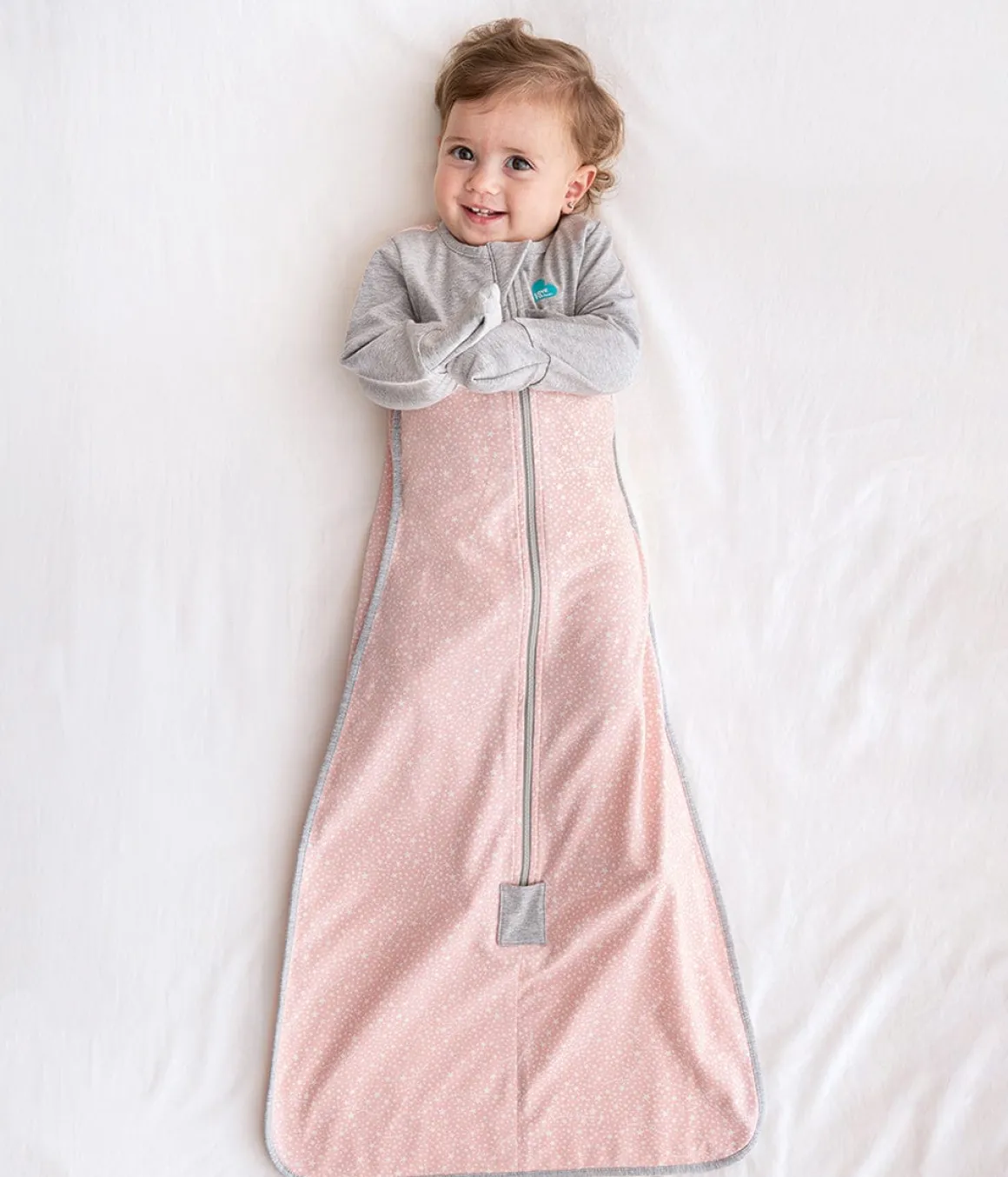 Love To Dream Long Sleeve Sleep Bag Original Cotton Moderate, 18-36 M - Stardust Dusty Pink