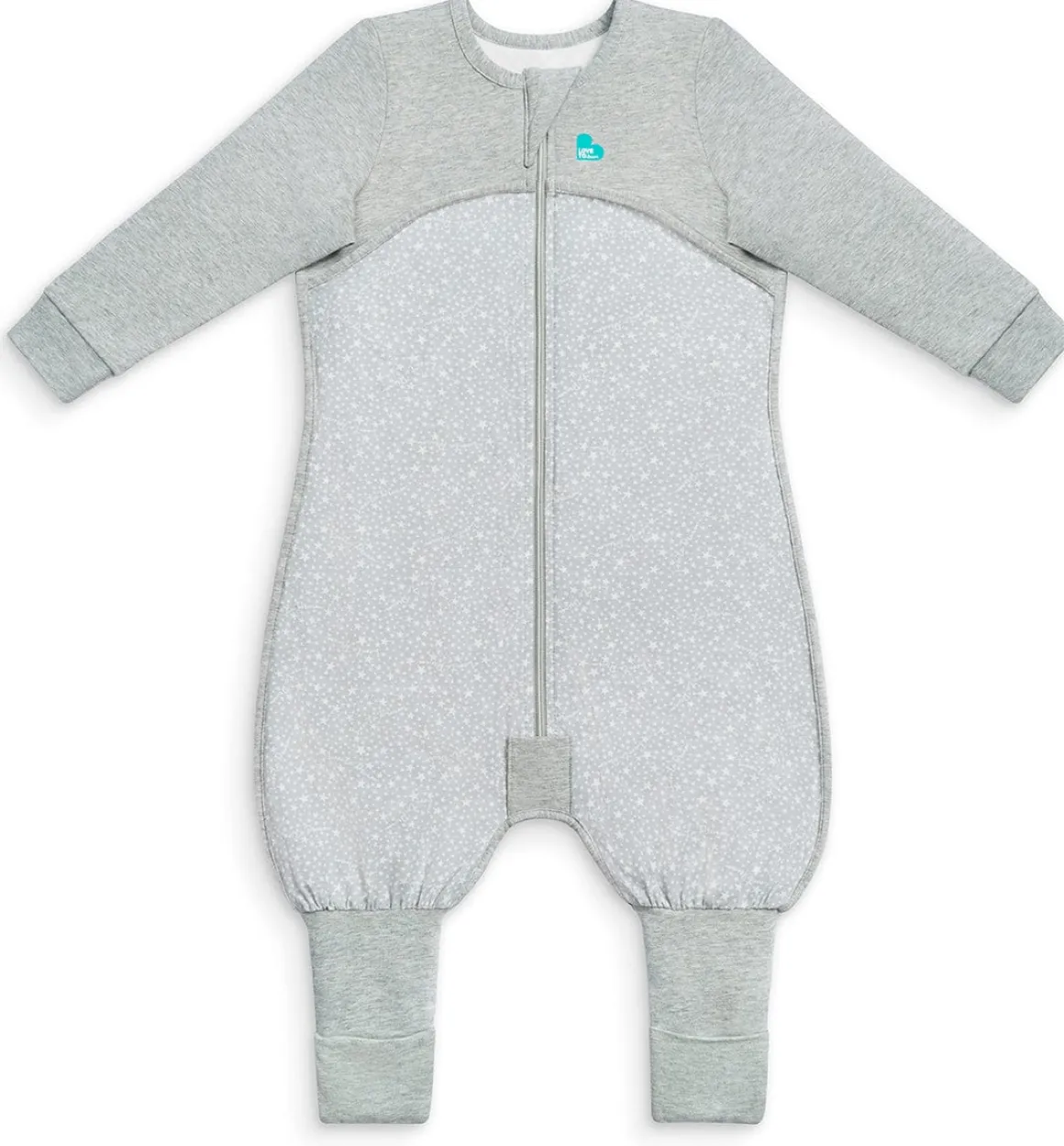 Love To Dream Long Sleeve Sleep Suit Original Cotton Moderate, 12-24 M - Stardust Grey