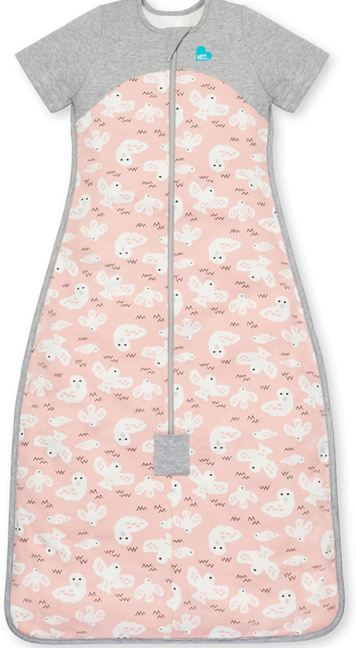 Love To Dream Short Sleeve Sleep Bag Organic Cotton Mild, 18-36 M - Doves Dusty Pink