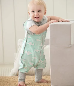 Love To Dream Sleep Suit Organic Lite .2 TOG, 6-12 M - Daydream Turquoise