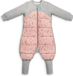 Love To Dream Sleep Suit Quilted Cotton 2.5 TOG, 6-12 M - Moonlight Dusty Pink