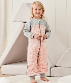 Love To Dream Sleep Suit Quilted Cotton 2.5 TOG, 6-12 M - Moonlight Dusty Pink