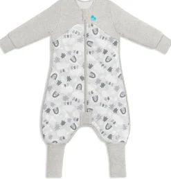 Love To Dream Sleep Suit Quilted Organic Cotton/Merino Wool 2.5 TOG, 12-24 M - Rain to Rainbow Grey
