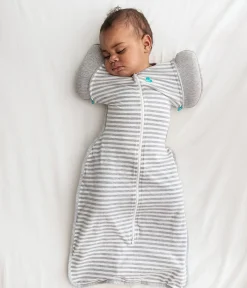 Love To Dream Swaddle UP Transition Bag Original 1.0 TOG, Medium - Grey Stripe