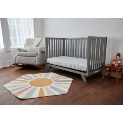 Lullaby Earth Gentle Start Breathable Crib Mattress - Blue Leaf