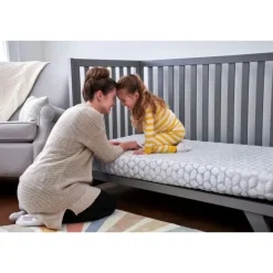 Lullaby Earth Gentle Start Breathable Crib Mattress - Blue Leaf