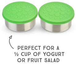 LunchBots Dips Container, 4.5 oz - Set of 2 - Green