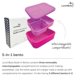 LunchBots Large Build-A-Bento Lunch Box, 4 cups - Mantis Shrimp