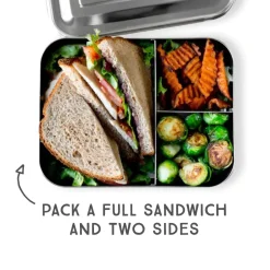 LunchBots Large Trio Bento 3 Compartment Lunch Box - Aqua Dots