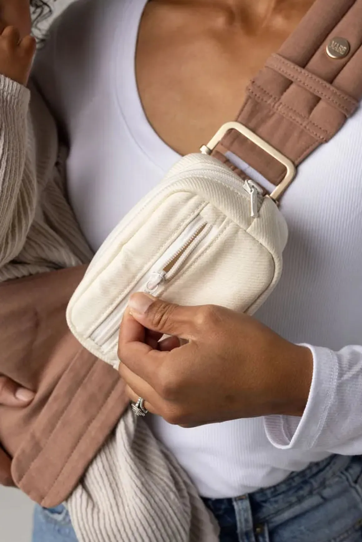 Mabē Monarch Accessory Bag - Natural Ivory