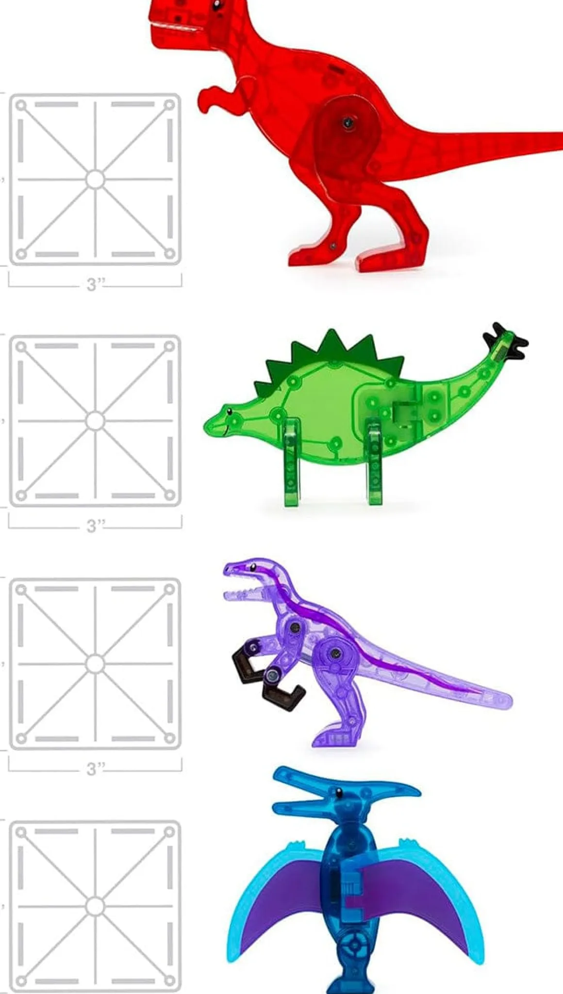 Magna-Tiles Dino World, 40-Piece Set